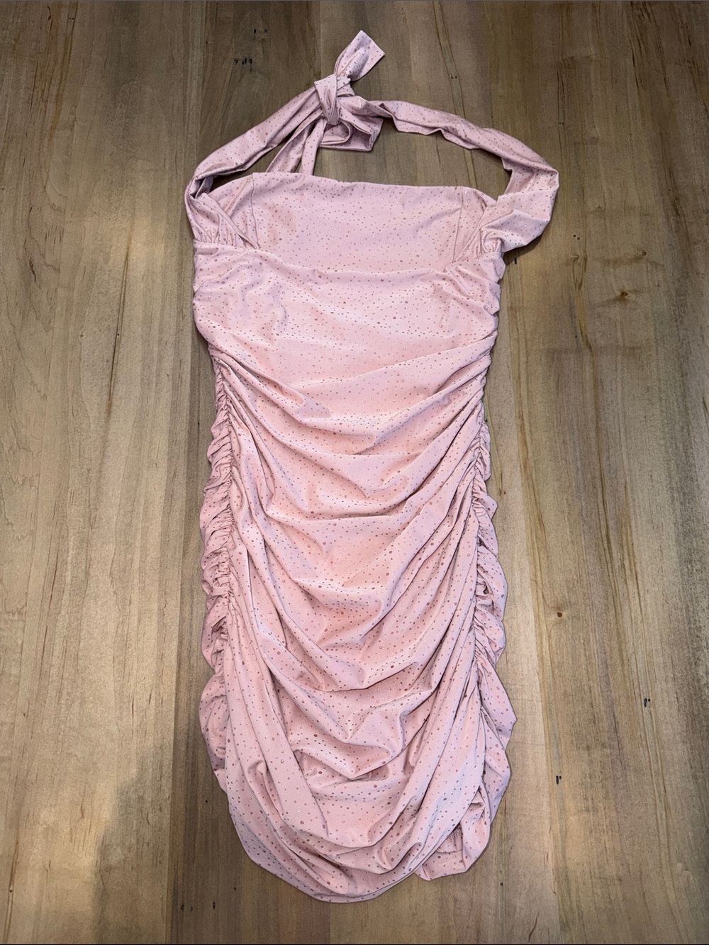 Lucy in the Sky Light Pink One-Shoulder Ruched Dress